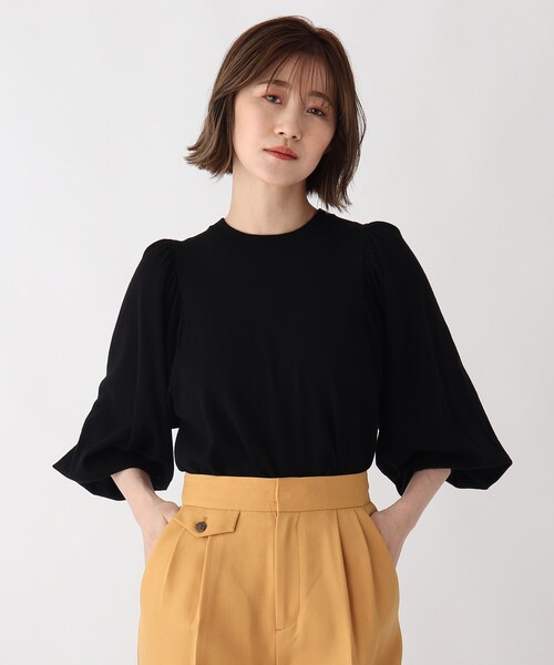 AG by aquagirl（エージーバイアクアガール）の「◆天竺ボリュームスリーブニット【WEB限定サイズ】（ニット/セーター・レディース・チャコールグレー/オレンジ/オフホワイト/ブラック/ブルー・38/40/36）」の3枚目の写真