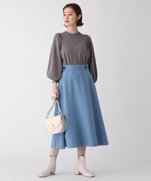 AG by aquagirl（エージーバイアクアガール）の「◆天竺ボリュームスリーブニット【WEB限定サイズ】（ニット/セーター・レディース・チャコールグレー/オレンジ/オフホワイト/ブラック/ブルー・38/40/36）」の17枚目の写真