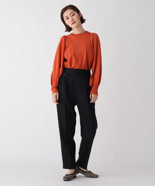 AG by aquagirl（エージーバイアクアガール）の「◆天竺ボリュームスリーブニット【WEB限定サイズ】（ニット/セーター・レディース・チャコールグレー/オレンジ/オフホワイト/ブラック/ブルー・38/40/36）」の14枚目の写真