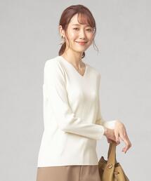 closet story | ＜closet story（クローゼットストーリー）＞リブ Vネックニット -ウォッシャブル-(ニット/セーター)