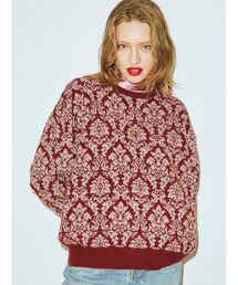jouetie | ダマスクパターンジャカードニット(ニット/セーター)