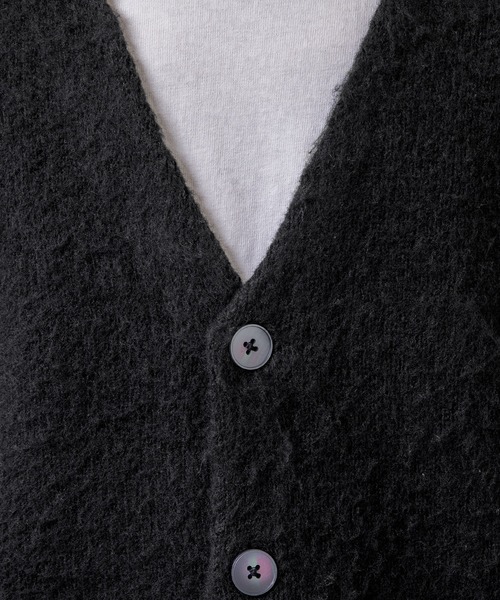 Adoon plain（アドーンプレーン）の「【Adoon plain】Vネックソフトタッチカーディガン（カーディガン/ボレロ・メンズ・ライトブルー/ブラック/グリーン/マスタード・MEDIUM/LARGE）」の15枚目の写真