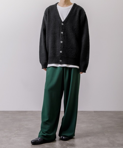 Adoon plain（アドーンプレーン）の「【Adoon plain】Vネックソフトタッチカーディガン（カーディガン/ボレロ・メンズ・ライトブルー/ブラック/グリーン/マスタード・MEDIUM/LARGE）」の20枚目の写真