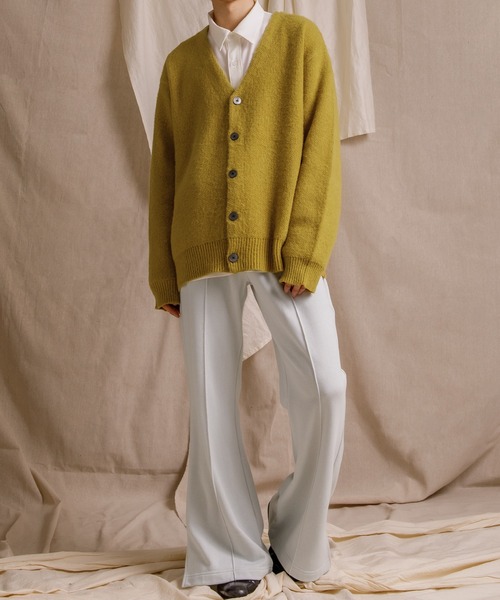 Adoon plain（アドーンプレーン）の「【Adoon plain】Vネックソフトタッチカーディガン（カーディガン/ボレロ・メンズ・ライトブルー/ブラック/グリーン/マスタード・MEDIUM/LARGE）」の12枚目の写真
