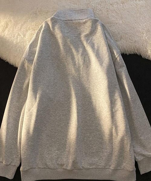 Girly Doll（ガーリードール）の「ロゴハーフジップトレーナー（スウェット・レディース・グレー/ブラック・L/M）」の17枚目の写真