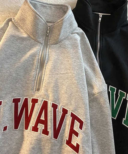 Girly Doll（ガーリードール）の「ロゴハーフジップトレーナー（スウェット・レディース・グレー/ブラック・L/M）」の16枚目の写真