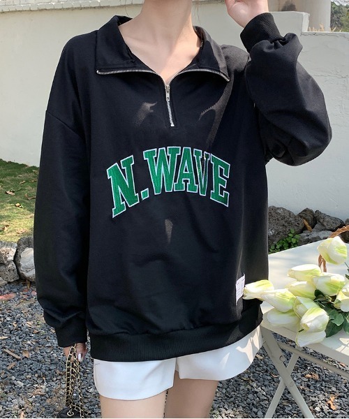 Girly Doll（ガーリードール）の「ロゴハーフジップトレーナー（スウェット・レディース・グレー/ブラック・L/M）」の20枚目の写真