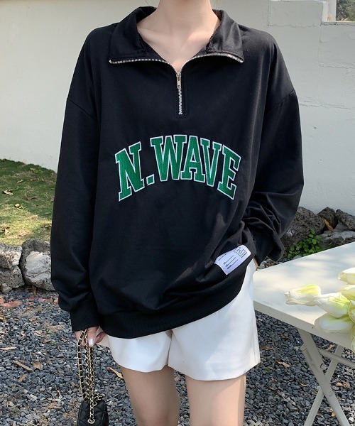 Girly Doll（ガーリードール）の「ロゴハーフジップトレーナー（スウェット・レディース・グレー/ブラック・L/M）」の21枚目の写真