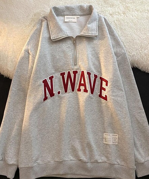 Girly Doll（ガーリードール）の「ロゴハーフジップトレーナー（スウェット・レディース・グレー/ブラック・L/M）」の12枚目の写真