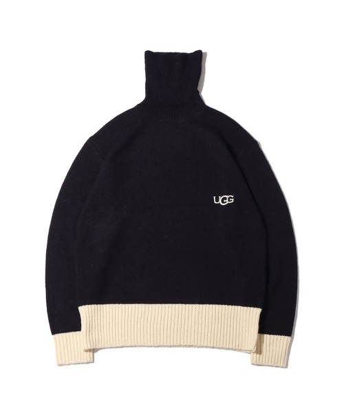 UGG（アグ）の「UGG@mos 配色 タートル ニットトップス / アグ ハイショク タートル ニットトップス（Tシャツ/カットソー・メンズ・ネイビー/グレー・M/L）」の6枚目の写真