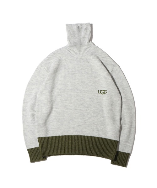 UGG（アグ）の「UGG@mos 配色 タートル ニットトップス / アグ ハイショク タートル ニットトップス（Tシャツ/カットソー・メンズ・ネイビー/グレー・M/L）」の14枚目の写真