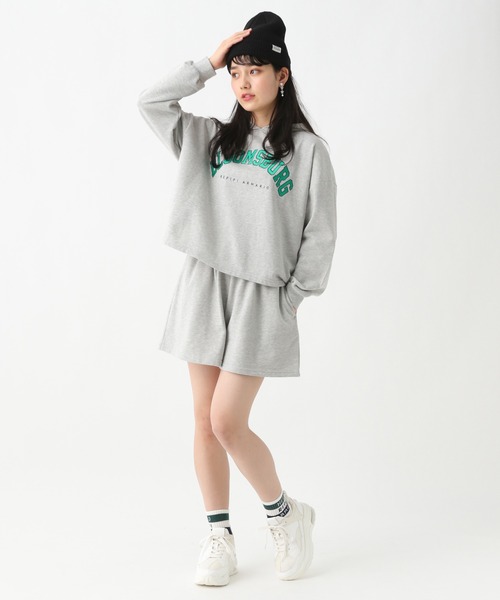 repipi armario(レピピ アルマリオ)の「☆セットアイテム☆カレッジパーカーセットアップ(ワンピース・キッズ・グレー/グリーン・SMALL/LARGE/MEDIUM)」の7枚目の写真