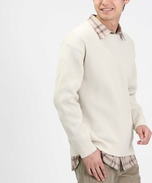 【BACK NUMBER】畦編みクルーニット