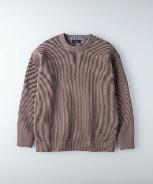 BACK NUMBER(バックナンバー)の「【BACK NUMBER】畦編みクルーニット(ニット/セーター・メンズ・ブラック/ベージュ/ブルー/オリーブ/オフホワイト/グレー・S/M/L/XL)」の11枚目の写真