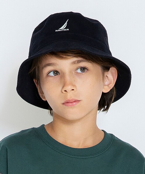 NAUTICA（ノーティカ）の「【NAUTICA/ノーティカ】コーデュロイバケットハット（ハット・キッズ・アイボリー/ブラック・S/M）」の2枚目の写真