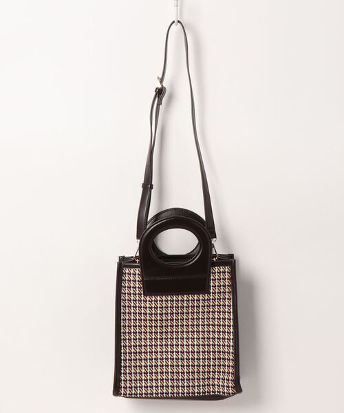 N.(N. Natural Beauty Basic)(エヌエヌナチュラルビューティーベーシック)の「チェック柄くり手トートバッグ(トートバッグ・レディース・ブラック/ブラウン・フリ-)」の15枚目の写真