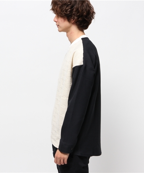 WHO'S WHO gallery（フーズフーギャラリー）の「【EXCHANGEZ】ニットネル（スウェット・メンズ・ホワイト/ネイビー/ブラック・LARGE/MEDIUM）」の8枚目の写真