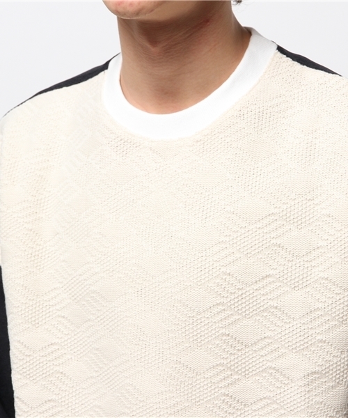 WHO'S WHO gallery（フーズフーギャラリー）の「【EXCHANGEZ】ニットネル（スウェット・メンズ・ホワイト/ネイビー/ブラック・LARGE/MEDIUM）」の4枚目の写真