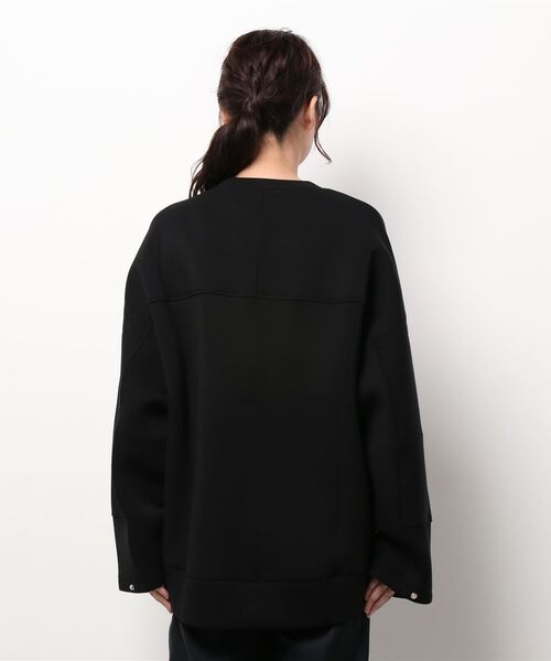 Lui's（ルイス）の「スポンジダンボール2WAYスリーブプルオーバー（Tシャツ/カットソー・レディース・ボルドー/ブラック/オフホワイト・FREE）」の6枚目の写真