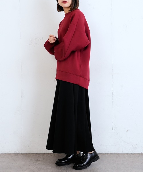 Lui's（ルイス）の「スポンジダンボール2WAYスリーブプルオーバー（Tシャツ/カットソー・レディース・ボルドー/ブラック/オフホワイト・FREE）」の10枚目の写真