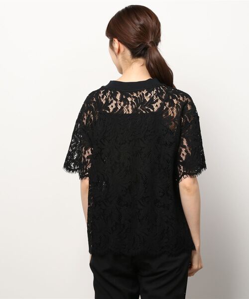 REKISAMI（レキサミ）の「REKISAMI(レキサミ）レースT（Tシャツ/カットソー・レディース・ブラック・1）」の3枚目の写真