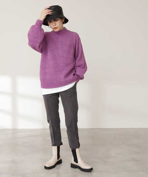 N.（N. Natural Beauty Basic）（エヌエヌナチュラルビューティーベーシック）の「ストレッチスリムストレートパンツ（その他パンツ・レディース・グレー/グリーン・MEDIUM）」の3枚目の写真