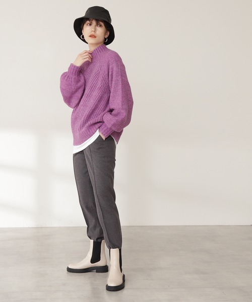 N.（N. Natural Beauty Basic）（エヌエヌナチュラルビューティーベーシック）の「ストレッチスリムストレートパンツ（その他パンツ・レディース・グレー/グリーン・MEDIUM）」の18枚目の写真