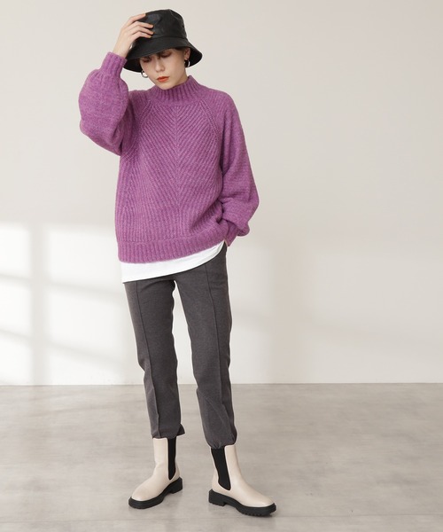 N.（N. Natural Beauty Basic）（エヌエヌナチュラルビューティーベーシック）の「ストレッチスリムストレートパンツ（その他パンツ・レディース・グレー/グリーン・MEDIUM）」の17枚目の写真