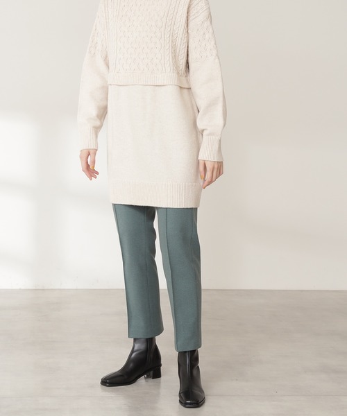 N.（N. Natural Beauty Basic）（エヌエヌナチュラルビューティーベーシック）の「ストレッチスリムストレートパンツ（その他パンツ・レディース・グレー/グリーン・MEDIUM）」の15枚目の写真