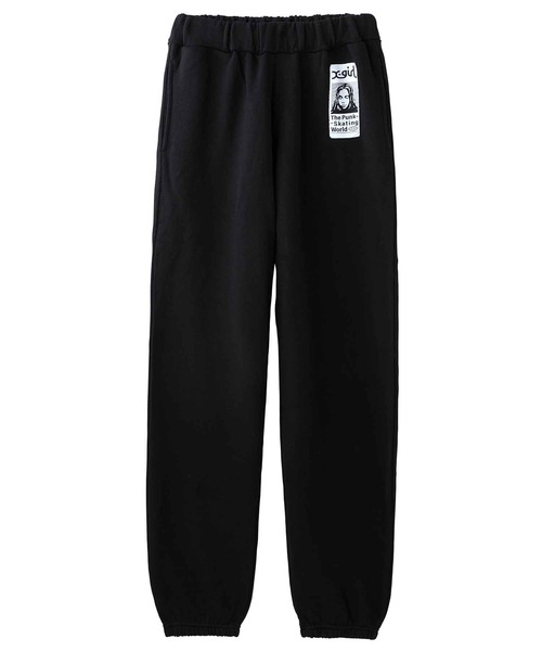 X-girl（エックスガール）の「FACE PATCH SWEAT PANTS/フェイスパッチ　スウェットパンツ（スウェットパンツ・レディース・ブラック/ライトグリーン/アッシュ・S/M）」の9枚目の写真
