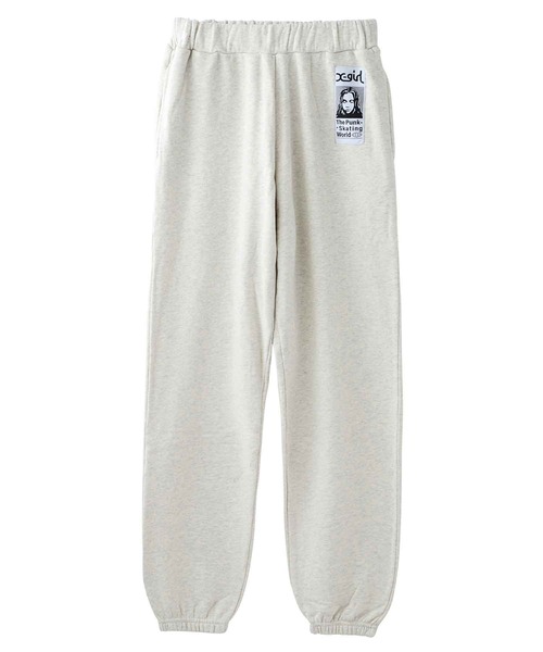 X-girl（エックスガール）の「FACE PATCH SWEAT PANTS/フェイスパッチ　スウェットパンツ（スウェットパンツ・レディース・ブラック/ライトグリーン/アッシュ・S/M）」の5枚目の写真