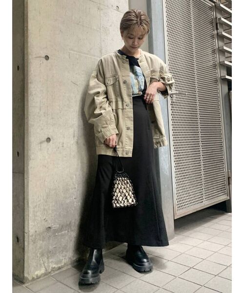 MURUA（ムルーア）の「メッシュ巾着バッグ（ハンドバッグ・レディース・ホワイト/ブラック・FREE）」の6枚目の写真