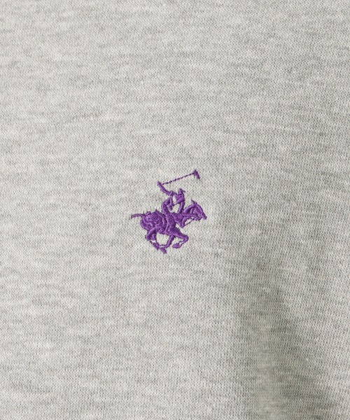 BEVERLY HILLS POLO CLUB（ビバリーヒルズポロクラブ）の「BEVERLY HILLS POLO CLUB ワンポイント刺繍 オーバーサイズ裏毛スウェットトレーナー（スウェット・メンズ・ブラック/ネイビー/グレー/ホワイト/グリーン・M/L）」の10枚目の写真