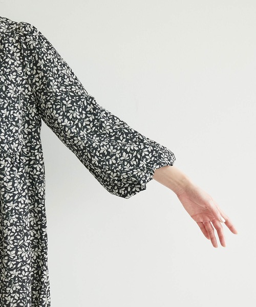 Web限定 Rope リーフ柄ワンピース ワンピース ワンピース ドレス Picnic ロペピクニック のファッション ワンピース Rope