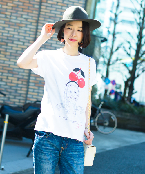 Ray BEAMS(レイビームス)の「【sweet 4月号掲載】Maison Seine / Anna T(Tシャツ/カットソー・レディース・ホワイト・ONE SIZE)」の1枚目の写真