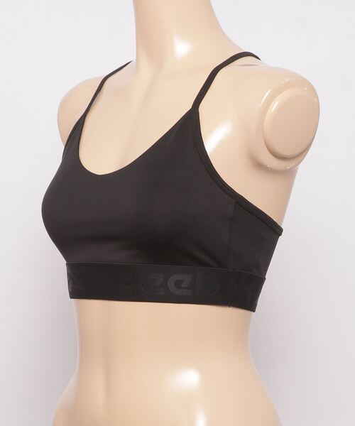Reebok（リーボック）の「ストラッピー バック ブラ / WOR COMM STRAPPY BACK BRA（スポーツブラ・レディース・ブラック/スカイブルー・LARGE/MEDIUM/X-LARGE/SMALL/XX-LARGE/X-SMALL）」の4枚目の写真