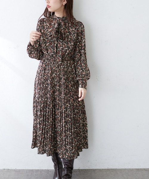 natural couture(ナチュラルクチュール)の「【WEB限定カラー有り】MAYUKOさんコラボ取外しボータイ細プリーツワンピース(ワンピース・レディース・ピンク/ブルー/グリーン/その他1/その他2/ドット・FREE)」の22枚目の写真