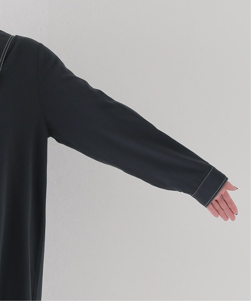 JOURNAL STANDARD relume（ジャーナルスタンダード　レリューム）の「ビッグカラーステッチワンピース◆（ワンピース・レディース・チャコールグレー/カーキ・FREE）」の20枚目の写真