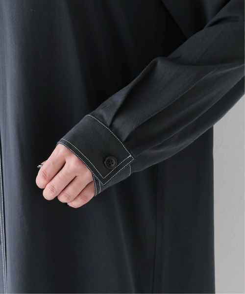 JOURNAL STANDARD relume（ジャーナルスタンダード　レリューム）の「ビッグカラーステッチワンピース◆（ワンピース・レディース・チャコールグレー/カーキ・FREE）」の17枚目の写真