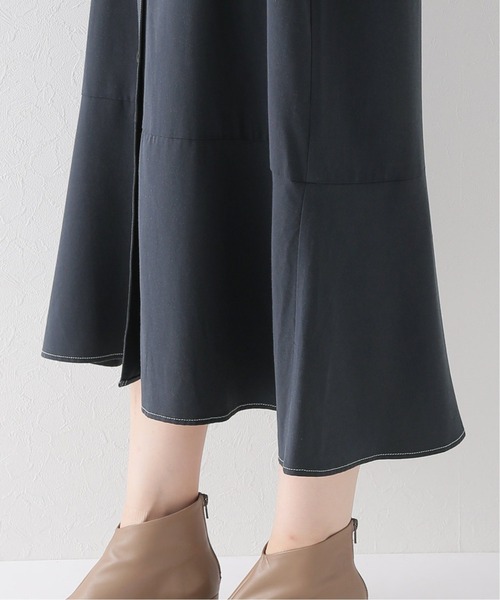 JOURNAL STANDARD relume（ジャーナルスタンダード　レリューム）の「ビッグカラーステッチワンピース◆（ワンピース・レディース・チャコールグレー/カーキ・FREE）」の4枚目の写真