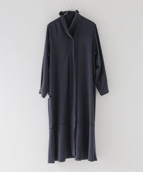 JOURNAL STANDARD relume（ジャーナルスタンダード　レリューム）の「ビッグカラーステッチワンピース◆（ワンピース・レディース・チャコールグレー/カーキ・FREE）」の10枚目の写真