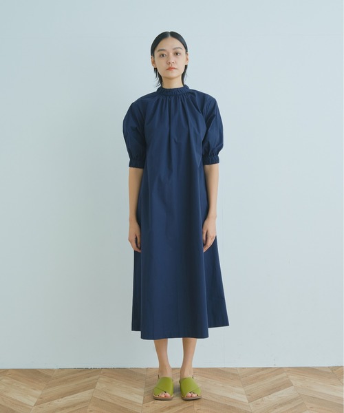 WHYTO. / ホワイト」ギャザーネックドレス'Gather Neck Dress'