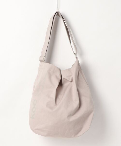 koe(コエ)の「キャンバスワンショルダーバッグ*(ショルダーバッグ・レディース・ライトグレー/ブラック/アイボリー/ライトカーキ/ライトインディゴブルー/ライトイエロー・FREE)」の4枚目の写真