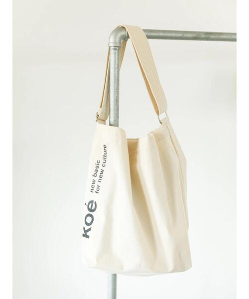 koe(コエ)の「キャンバスワンショルダーバッグ*(ショルダーバッグ・レディース・ライトグレー/ブラック/アイボリー/ライトカーキ/ライトインディゴブルー/ライトイエロー・FREE)」の8枚目の写真