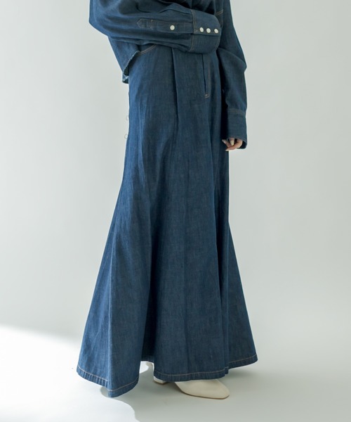 mystic(ミスティック)の「Wrangler別注フレアロングスカート(スカート・レディース・ブラック/ブルー・1/2)」の9枚目の写真