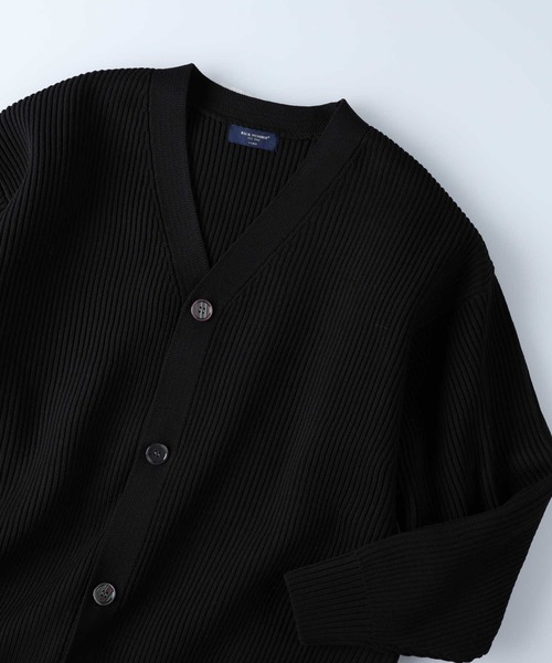 BACK NUMBER（バックナンバー）の「【BACK NUMBER】オーバーサイズニットカーディガン（カーディガン/ボレロ・メンズ・グリーン/イエロー/ライトベージュ/ブラック・XL/L/M）」の2枚目の写真