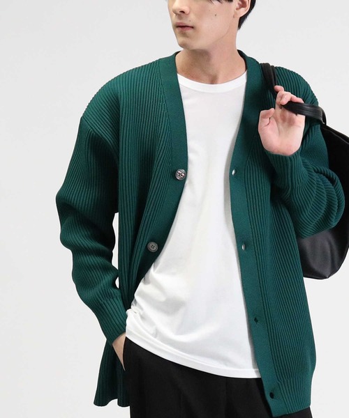 BACK NUMBER（バックナンバー）の「【BACK NUMBER】オーバーサイズニットカーディガン（カーディガン/ボレロ・メンズ・グリーン/イエロー/ライトベージュ/ブラック・XL/L/M）」の18枚目の写真