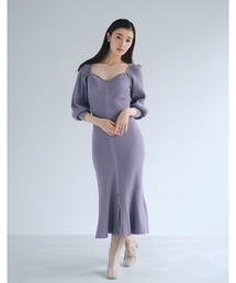 Sustainableフロントボタンニットワンピース