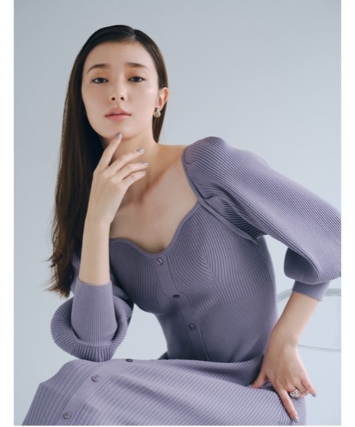 さっちゃん★SNIDEL sustainableフロントボタンニットワンピ SNIDEL（スナイデル）の「Sustainableフロントボタンニット
