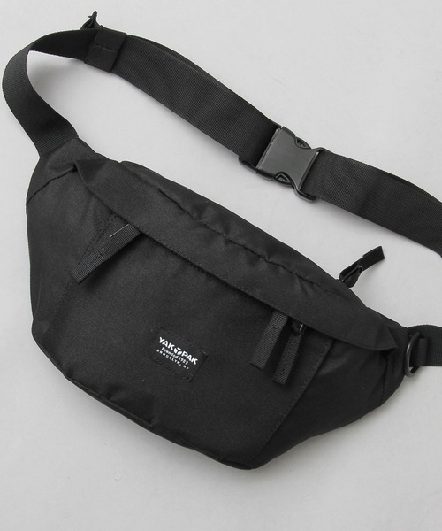 YAKPAK(ヤックパック)の「YAKPAK / ヤックパック / 撥水 600Dポリエステル / ウエストバッグ / ウエストポーチ / white labela / ホワイトレーベル / WAIST BAG(ボディバッグ/ウエストポーチ・メンズ・ブラック・FREE)」の4枚目の写真